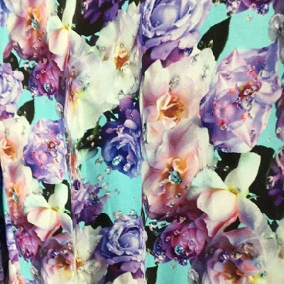 Wyatt Collection Floral Silk Long Sleeve Dress Size Medium - Picture 10 of 14